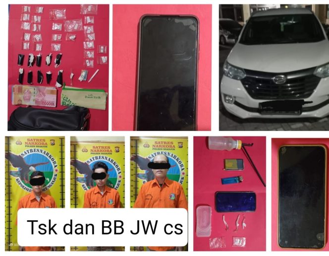 
					Terduga Tiga Orang Kurir di Tangkap Satresnarkoba Polres Nganjuk